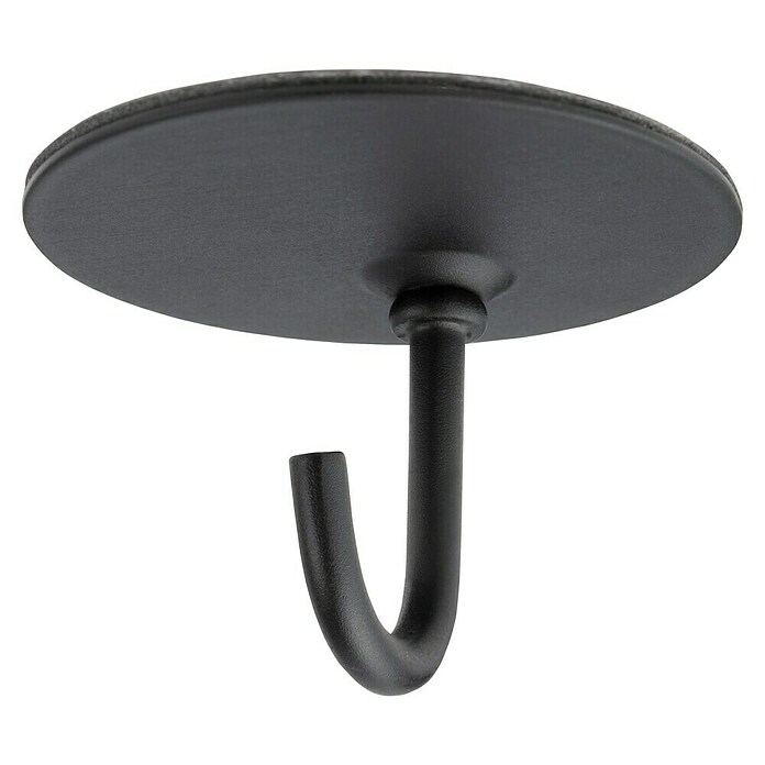 Inofix Colgador adhesivo 2176 (Acero inoxidable, Negro, 2 ud., Redonda) | BAUHAUS