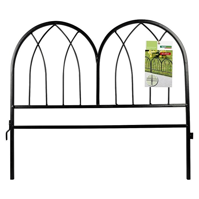 Windhager Steckzaun-Element Classic (Schwarz, Metall, L x H: 46 x 41 cm) | BAUHAUS