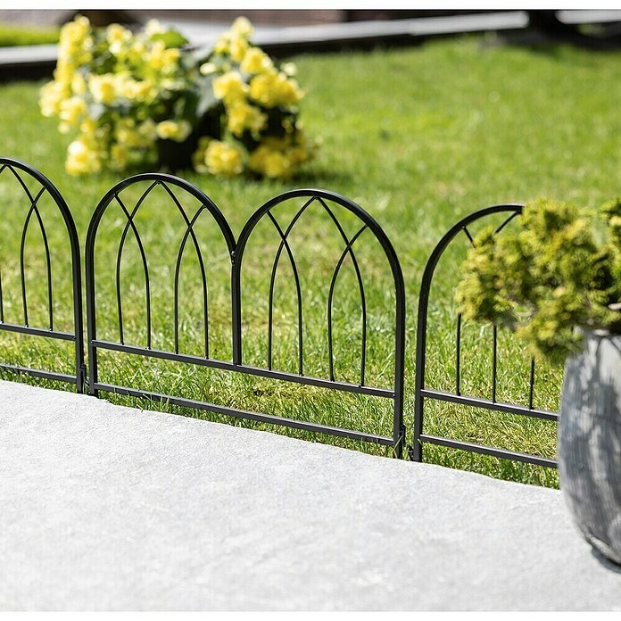 Windhager Steckzaun-Element Classic (Schwarz, Metall, L x H: 46 x 41 cm) | BAUHAUS