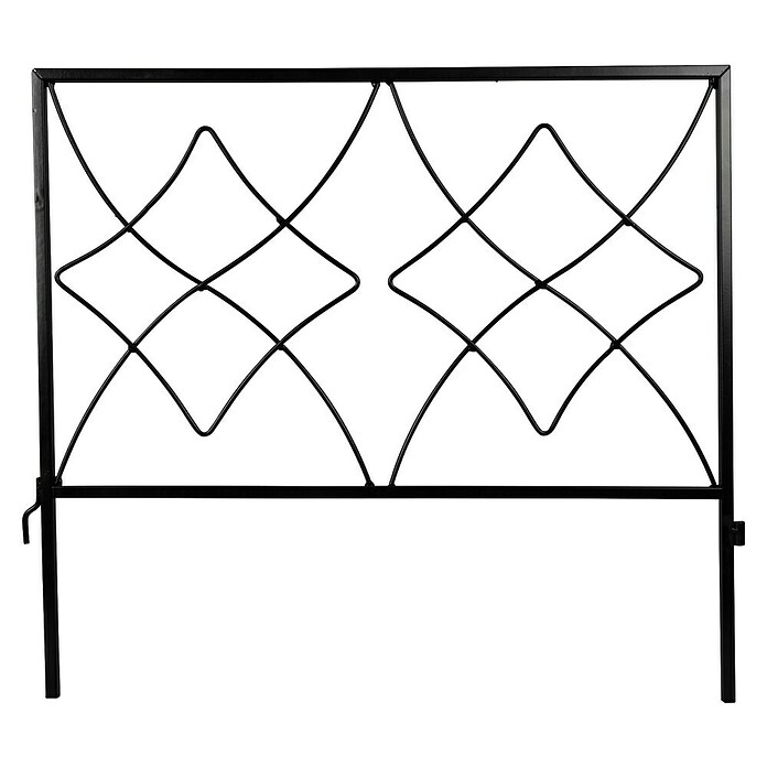 Windhager Steckzaun Diamonds (Schwarz, B x H: 45 x 28 cm, Metall) | BAUHAUS