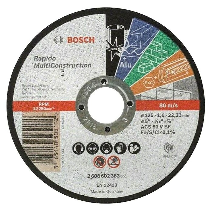Bosch Professional Karbidna rezna ploča Multi Construction  (1 Kom., Provrt: 22,23 mm, Promjer: 125 mm) | BAUHAUS