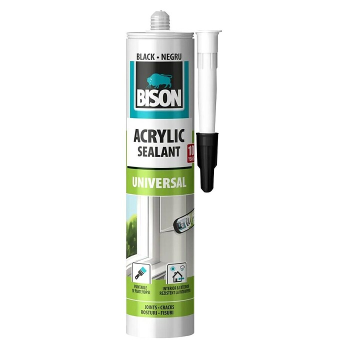 Bison Akril  (Crna, 300 ml) | BAUHAUS