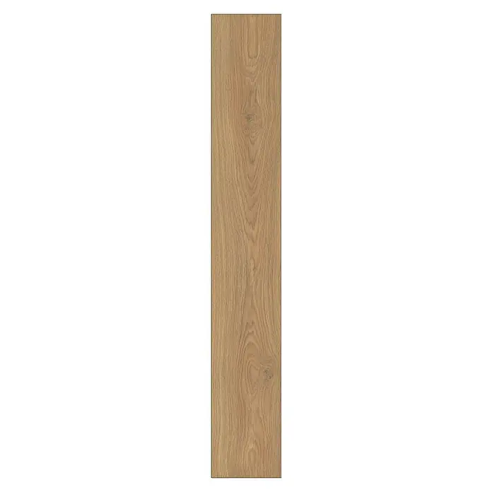 LOGOCLIC Silentos Laminat - Eiche Almina, Landhausdiele, 1.288 x 195 x 9 mm - Detailaufnahme eines Holzpaneels mit deutlicher Maserung, ideal für hochwertige Boden- und Wandverkleidungen.