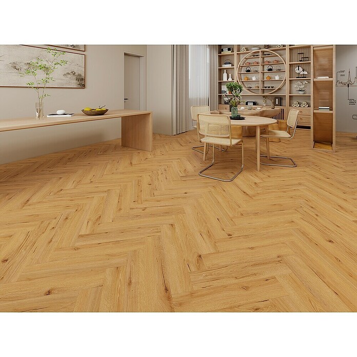 Vinylvloer Eiken (Visgraat, 623 x 125 x 5,5 mm, Alta) | BAUHAUS