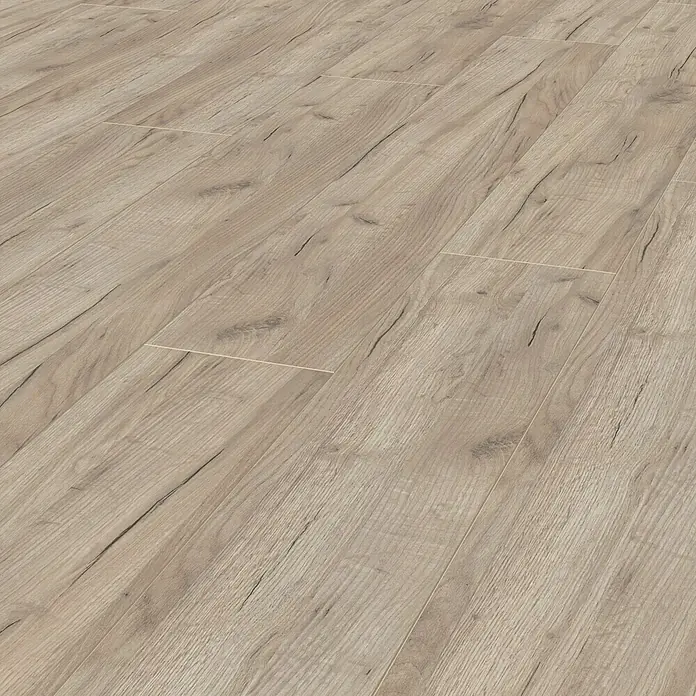 LOGOCLIC Family Laminat - Eiche Esperia, Landhausdiele, 1.288 x 195 x 7 mm - Elegantes Laminat in Holzoptik. Das Laminat zeichnet sich durch seine natürliche Maserung und helle Farbe aus und ist ideal für Wohnräume.