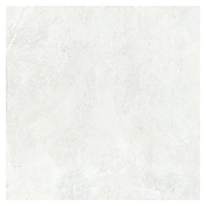 Feinsteinzeugfliese Cloudstone - 59,7 x 59,7 cm, Pearl, Matt - Nahaufnahme einer weißen Marmorfliese, die eine elegante, natürliche Steintextur für Boden- oder Wandbeläge zeigt.