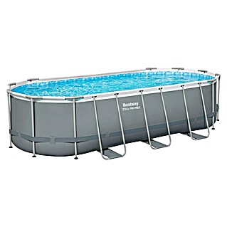 Bestway Opzetzwembad Steel Pro Max Set (l x b x h: 549 x 274 x 122 cm, Grijs, 13.430 l)