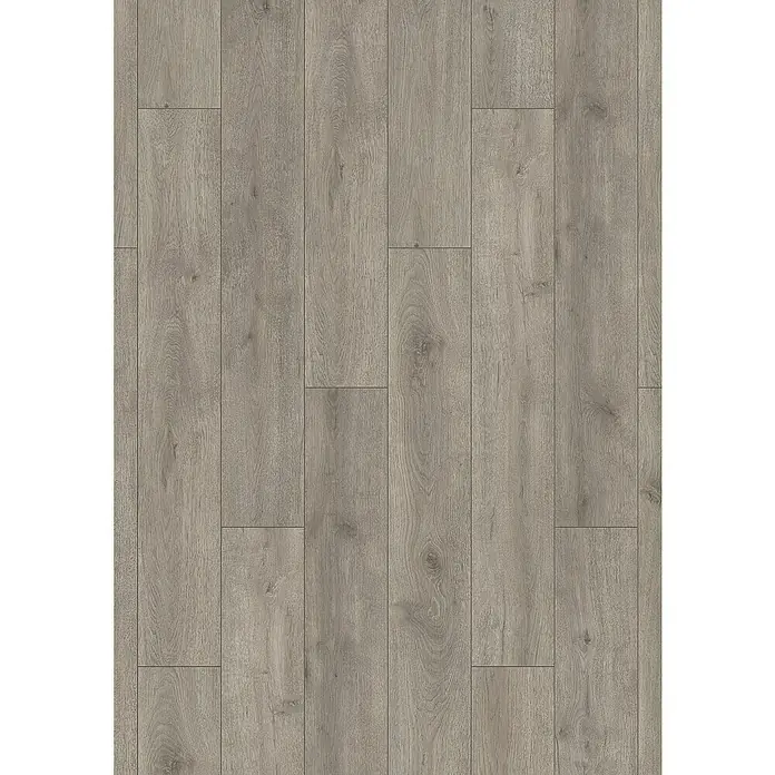 LOGOCLIC Family Laminat - Eiche Montana, Landhausdiele, 1.288 x 195 x 7 mm - Detailaufnahme eines Vinylbodens in Holzoptik, der eine natürliche und warme Atmosphäre vermittelt, ideal für Wohnräume.