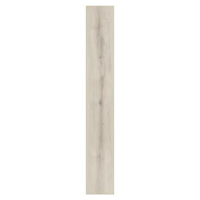 LOGOCLIC Aquaprotect Laminat - Beach Oak, Landhausdiele, 1.288 x 195 x 8 mm - Detailaufnahme eines hellen Holzpaneels mit subtilen Maserungen, ideal für moderne Inneneinrichtungen und Möbeldesigns.