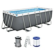 Bestway Opzetzwembad Steel Pro Max Set (l x b x h: 412 x 201 x 122 cm, Grijs, 8.124 l) | BAUHAUS