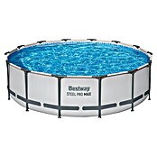Bestway Opzetzwembad Steel Pro Max Set (Ø x h: 427 x 107 cm, Grijs, 13.030 l) | BAUHAUS
