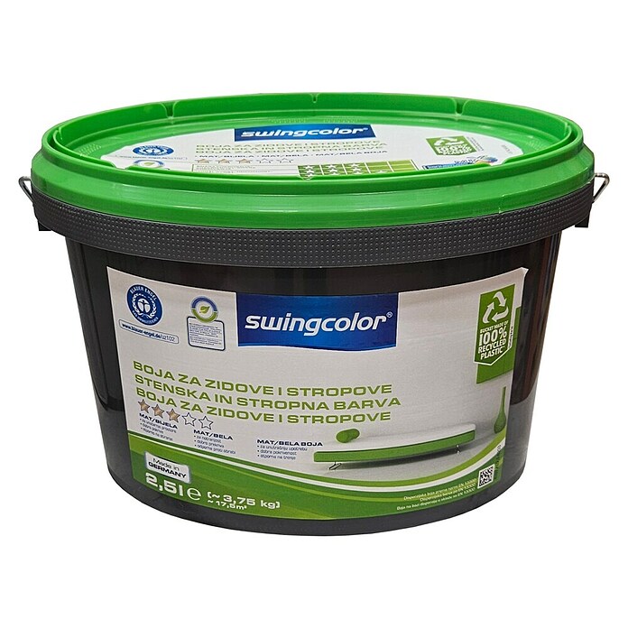 swingcolor Boja za zid i strop  (Bijela, Mat, 2,5 l) | BAUHAUS