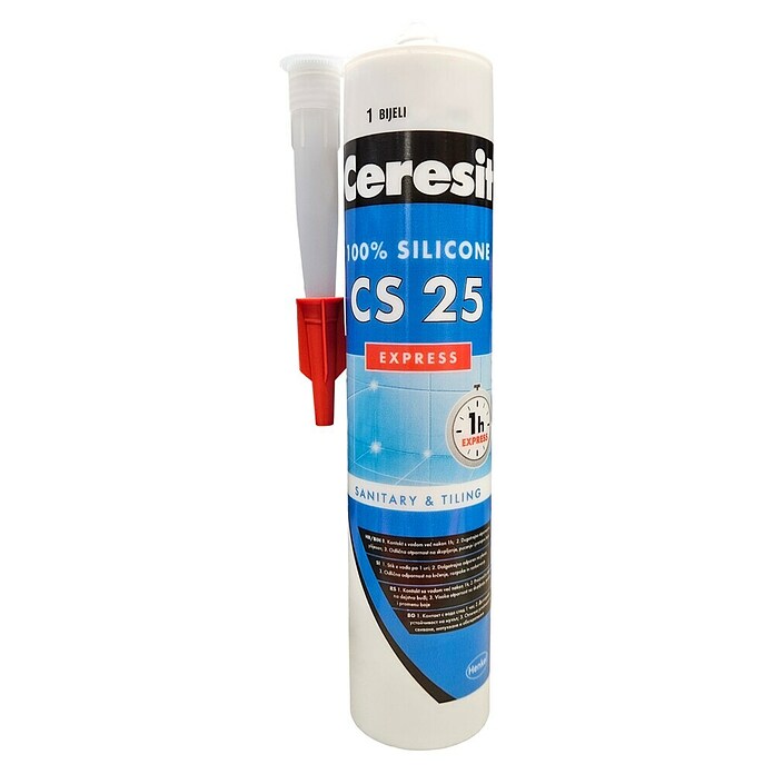 Ceresit Sanitarni silikon CS 25 Express  (Bijela, 280 ml) | BAUHAUS
