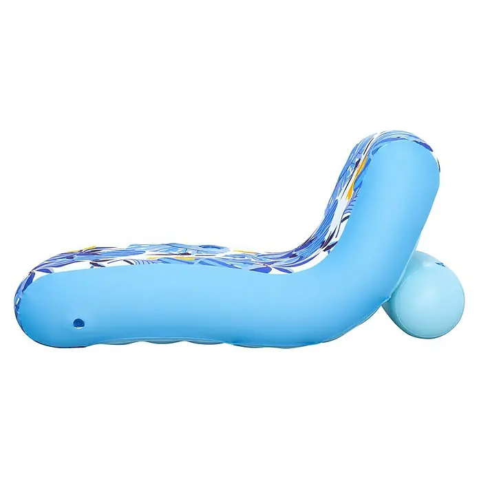 Bestway Luftmatratze Blissfull Drifter - Länge: 155 cm, Breite: 96 cm - Aufblasbarer Loungesessel in Hellblau mit floralem Muster für entspannte Stunden im Freien oder im Pool. Der ideale Begleiter für Sommer und Urlaub!