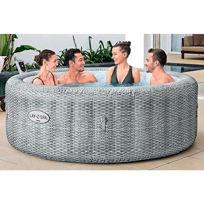 Bestway Lay-Z-Spa Mobilni hidromasažni bazen Bali Smart AirJet 6  (Ø x V: 196 x 71 cm, Siva, 980 l) | BAUHAUS