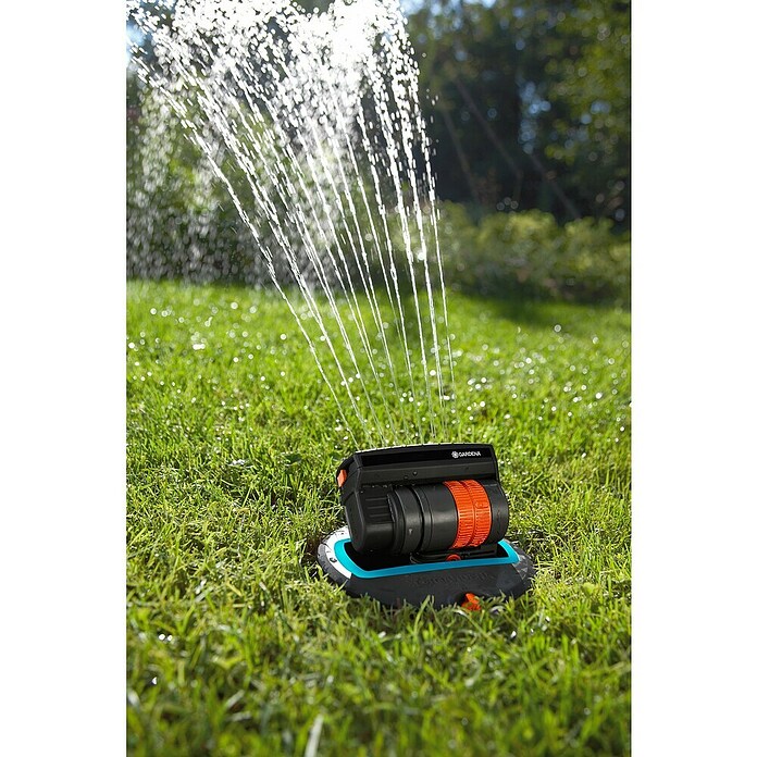 Gardena Juego de aspersor oscilante emergente (Plástico, Superficie de rociador máx.: 140 m²)