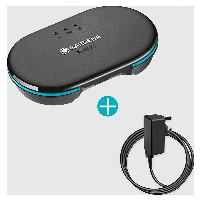 Gardena Smart system Bewässerungssteuerung - Netzbetrieben, 1 -tlg., Passend für: Gardena smart System Sets, Gardena Bewässerungsventil 24 V, Gardena smart Sensor - Gardena Smart Gateway mit Netzteil zur zentralen Steuerung des Gartens, ermöglicht eine einfache Steuerung über die Gardena App.