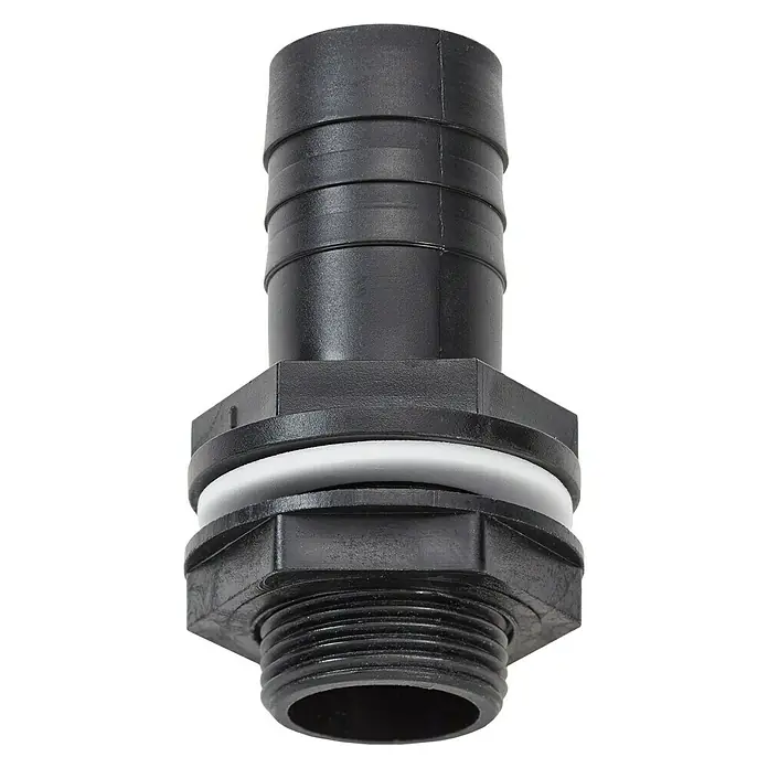 Garantia Schlauchanschluss Tülle 1″ - Größe Anschluss: 1″ - Schwarzer Tankverbinder mit Gewinde und Schlauchtülle, ideal für sichere und dichte Verbindungen in Tanksystemen.