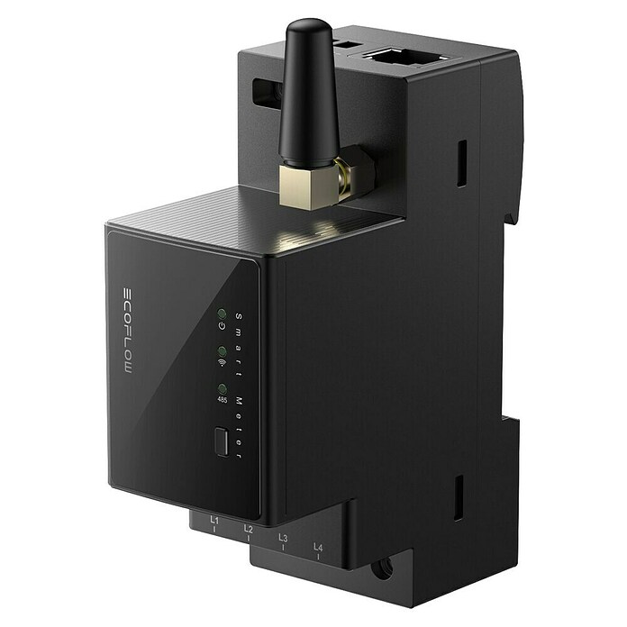 EcoFlow Drehstromzähler Smart Meter Energiezähler (Schwarz) | BAUHAUS