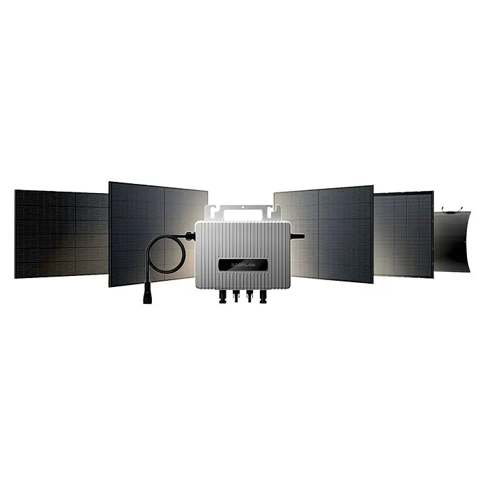 EcoFlow Wechselrichter - 800 W - EcoFlow PowerStream Mikrowechselrichter mit vier Solarmodulen für eine effiziente Energieerzeugung und flexible Installation.