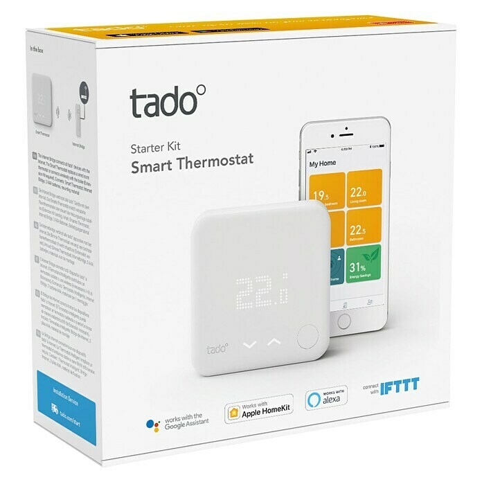 Tado Smartes Thermostat-Set V3+ (Verkabelt)Internet Bridge, Smarte Steuerung: Tado App Unknown