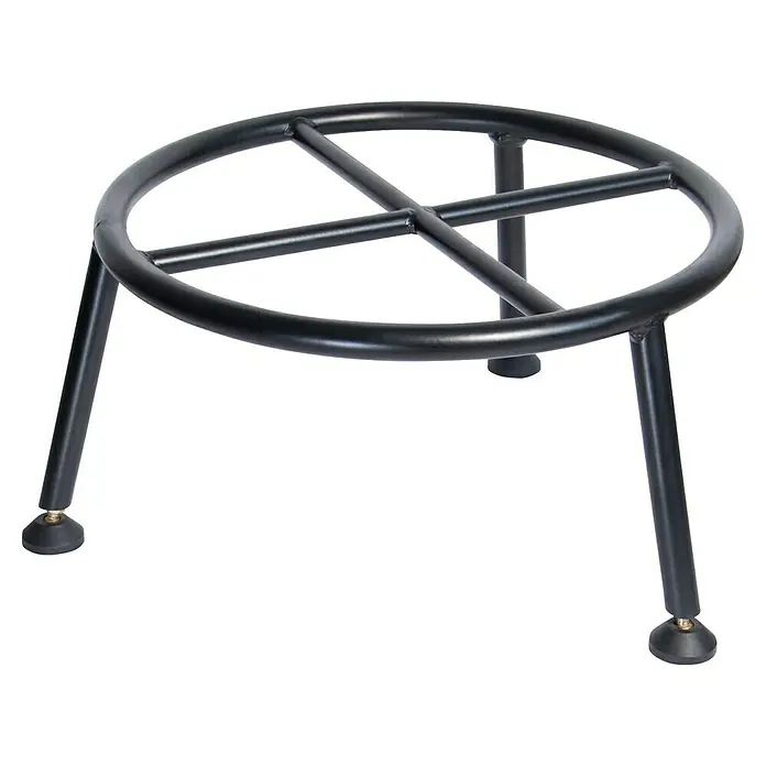 Wagner System Blumenständer - Ø x H: 48 x 25 cm, Stahl, Schwarz - Metall-Untergestell für Möbel. Das schwarze Untergestell besteht aus einem Ring und vier Beinen mit verstellbaren Füßen.