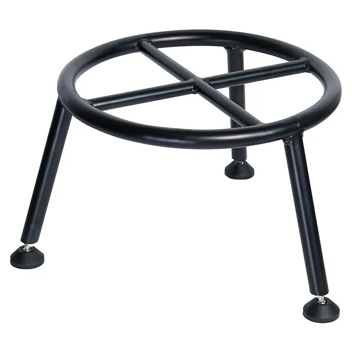 Wagner System Blumenständer - Ø x H: 38 x 25 cm, Stahl, Schwarz - Aufnahme des Metallständer für einen Keramikgrill. Das Gestell besteht aus einem runden Oberteil und drei Beinen mit Gummifüßen.