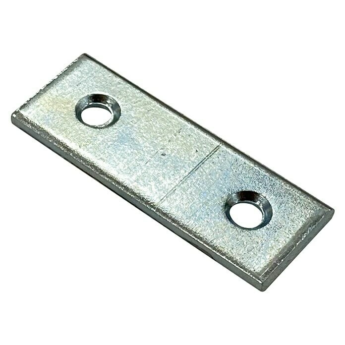 Chapa de unión (L x An: 40 x 15 mm, Acero, Galvanizado, 4 agujeros)