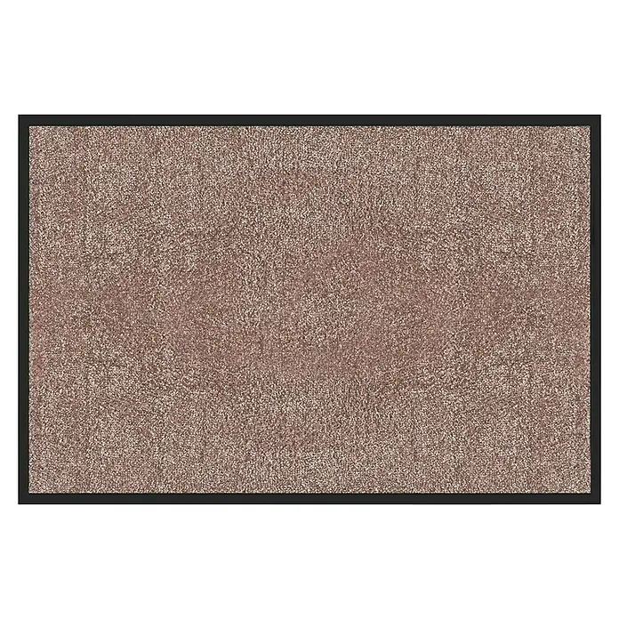 Fußmatte Rhine - Hellbeige, 180 x 120 cm, 100 % Polyamid - Elegante Schmutzfangmatte in Roségold mit robustem, schwarzem Rahmen, ideal für stilvolle und saubere Eingangsbereiche.
