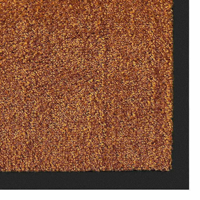 Fußmatte Rhine - Braun, 60 x 40 cm, 100 % Polyamid - Detailansicht einer braunen Fußmatte mit dunklem Rand, ideal für Eingänge und Flure, um Schmutz effektiv zu entfernen.