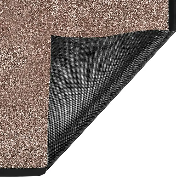 Fußmatte Rhine - Hellbeige, 180 x 120 cm, 100 % Polyamid - Rosafarbener Teppich mit schwarzer, rutschfester Unterseite. Ideal für zusätzlichen Halt und Komfort in jedem Raum.