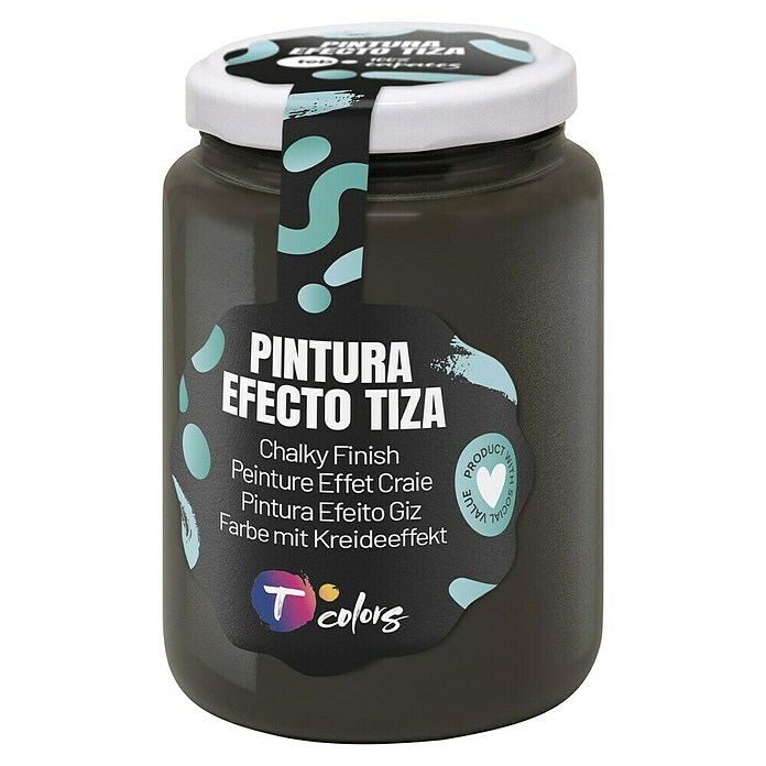 Tcolors Pintura de tiza Chalky Finish (Casi negro, 175 ml) | BAUHAUS