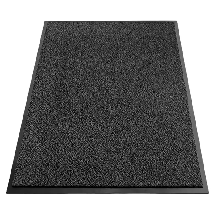 Fußmatte Sky - Anthrazit, 300 x 120 cm, 100 % Polypropylen - Graue Fußmatte mit schwarzem Rand. Ideal für den Innen- und Außenbereich, um Schmutz und Feuchtigkeit fernzuhalten.