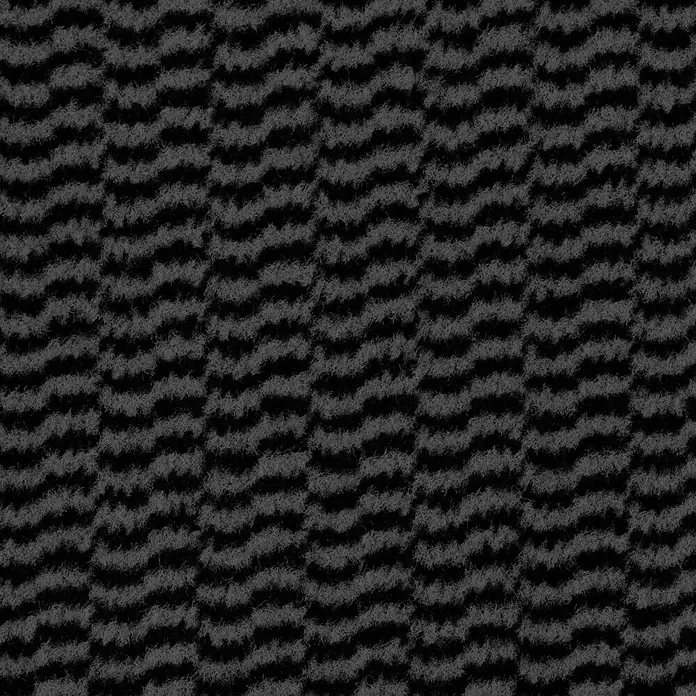 Fußmatte Sky Novo - Anthrazit, 90 x 60 cm, 100 % Polypropylen - Dunkler Teppich mit gewelltem Muster. Die Textur erzeugt ein interessantes Schattenspiel und verleiht dem Teppich eine besondere Tiefe.