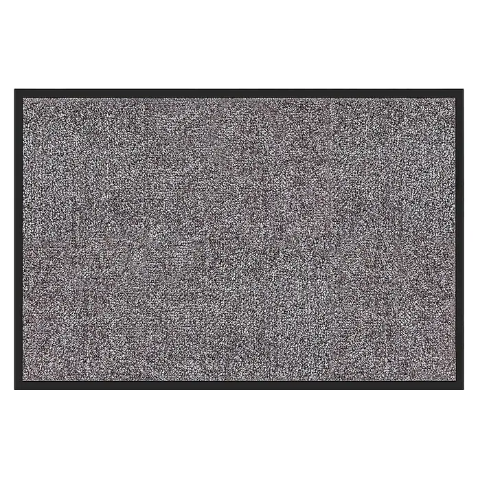 Fußmatte Rhine - Beige/Grau, 600 x 90 cm, 100 % Polyamid - Fußmatte mit dunkelgrauem Flor und schwarzem Rand. Strapazierfähige Schmutzfangmatte für den Innenbereich.
