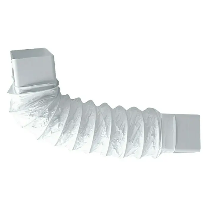 La Ventilazione PM157100B Wandluftgitter Rechteckig/Rund 150x70 Mm Für 100 Mm Rohr - Weiß