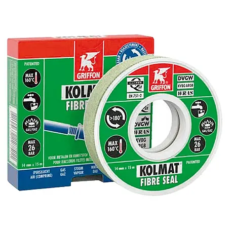 Cinta selladora para sanitarios reforzada con fibra Kolmat