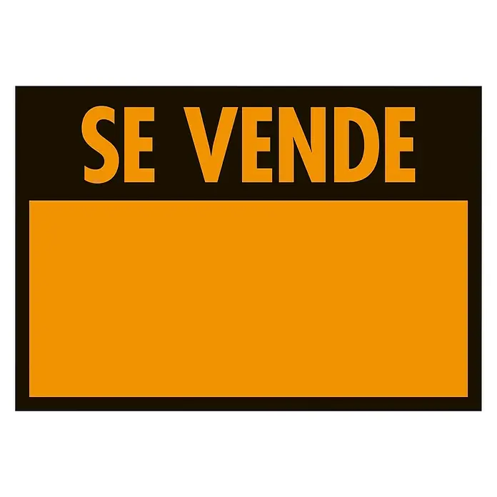 Pickup Cartel - Se vende, L x An: 33 x 23 cm - Letrero de "Se vende" en negro y naranja. Ideal para anuncios inmobiliarios, para atraer la atención de los compradores.