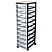 Rollcontainer (L x B x H: 38 x 30 x 105,5 cm, 10 Schubladen, Kunststoff)
