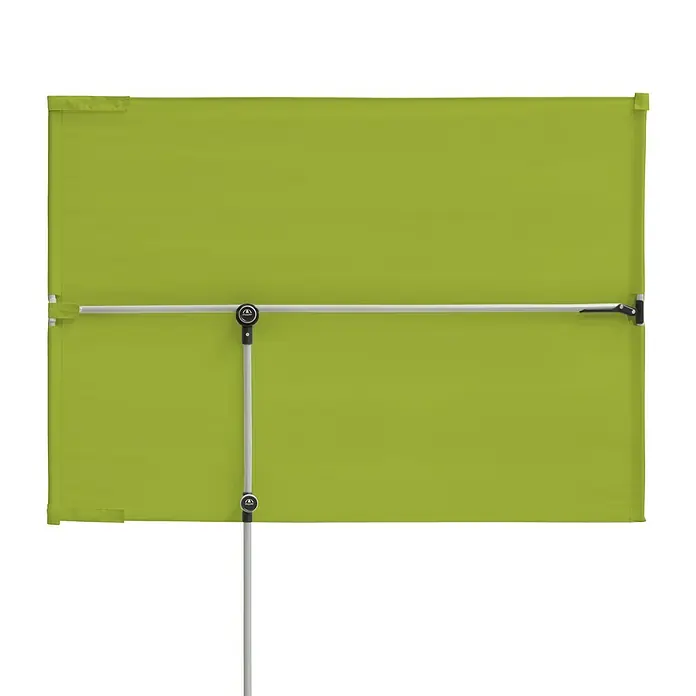 Doppler Active Balkonschirm - Grün, Bespannungsmaß (L x B): 180 x 130 cm - Ein grüner Sichtschutz mit einem stabilen, silberfarbenen Rahmen. Ideal für den Garten oder die Terrasse, um Privatsphäre zu schaffen.