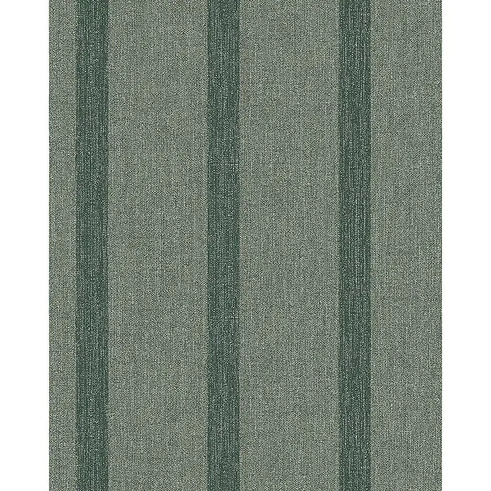 SCHÖNER WOHNEN-Kollektion Vliestapete Unistreifen - Grün/Grau, Streifen, 10,05 x 0,53 m - Gestreifter Stoff in Grau- und Grüntönen, der sich ideal für Möbelbezüge oder Vorhänge eignet. Das Textil bietet eine robuste und stilvolle Optik.