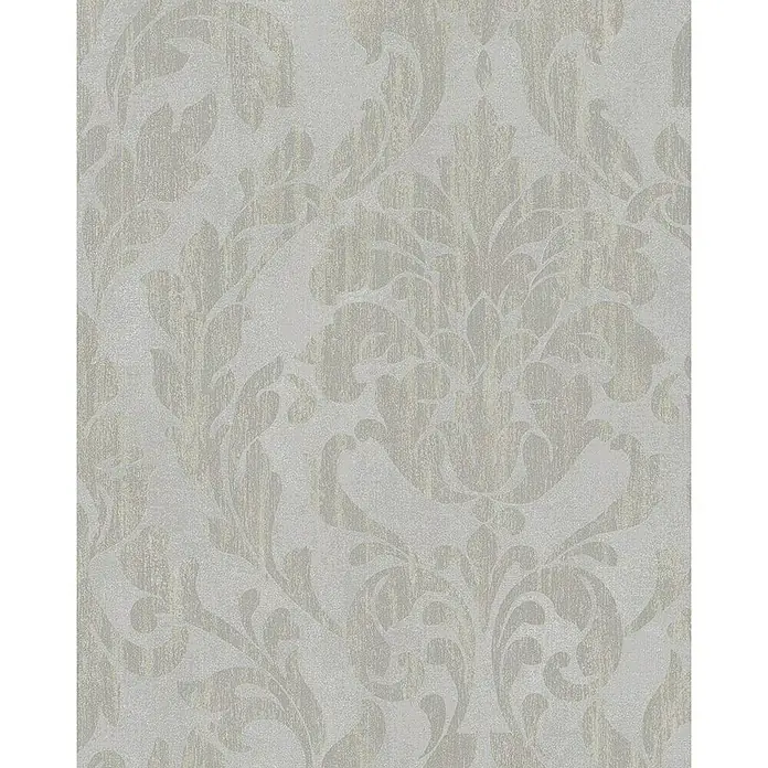 Marburg Nabucco Vliestapete - Greige, Ornament, 10,05 x 0,53 m - Elegante Tapete mit dezentem Damastmuster in Grau. Ideal für stilvolle Wohnräume, die eine klassische Note suchen.
