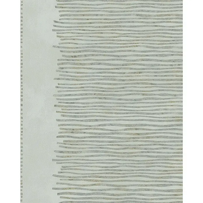 Marburg La Vie Vliestapete - Grün/Grau, Streifen, 10,05 x 0,53 m - Grau-beiger Teppich mit einem modernen Streifenmuster. Der Teppich ist ein echter Hingucker und passt perfekt in jedes Wohnzimmer.