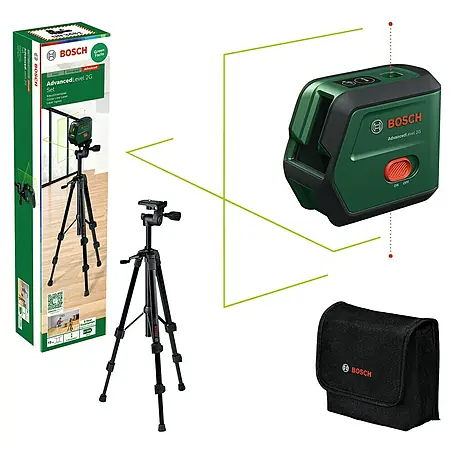 Bosch  Kreuzlinienlaser Advanced Level 2G Set