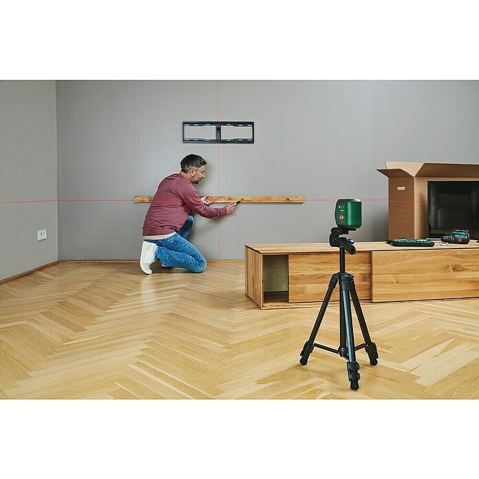 Bosch Universal Nivel láser en cruz Level 2 Set (Zona de trabajo máx.: 12 m, Con trípode) | BAUHAUS
