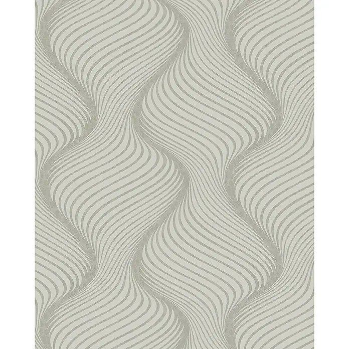 Marburg La Veneziana III Vliestapete Welle - Greige, Wellen, 10,05 x 0,53 m - Elegantes Tapetenmuster mit geschwungenen Linien in sanften Grautönen, das jedem Raum eine moderne und stilvolle Note verleiht.