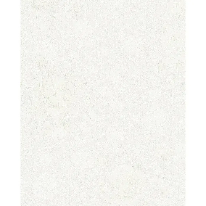 Marburg Home Classic Belvedere Vliestapete Rosen-Bouquet - Weiß, Floral, 10,05 x 0,53 m - Weißes Hintergrundbild mit feinen Blumenmustern, ideal für elegante Wandgestaltungen.