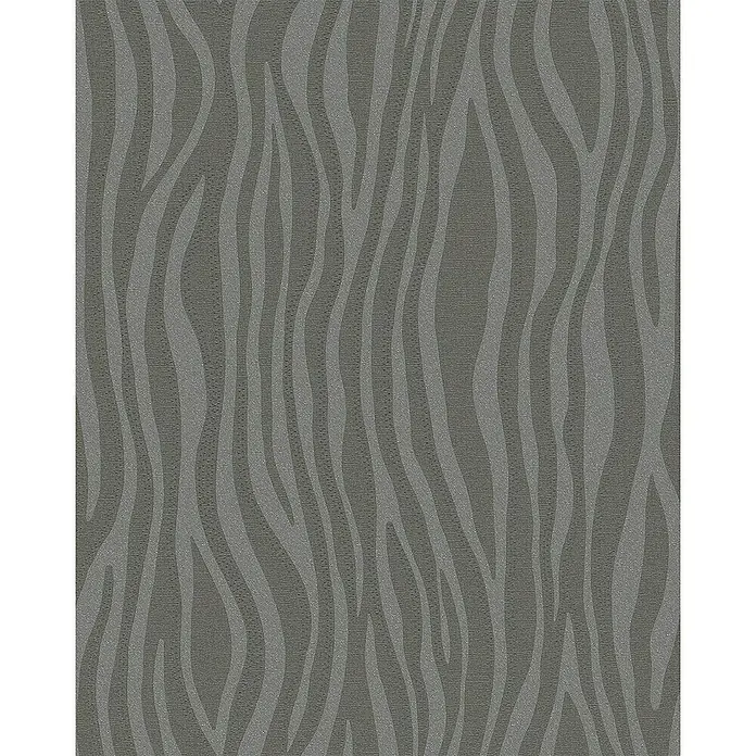 Marburg Casual Vliestapete Zebramotiv - Anthrazit, Tieroptik, 10,05 x 0,53 m - Graues Zebra-Tapetenmuster mit gewundenen Streifen. Ein stilvolles und modernes Design für Ihre Wände, das jedem Raum einen Hauch von Wildnis verleiht.