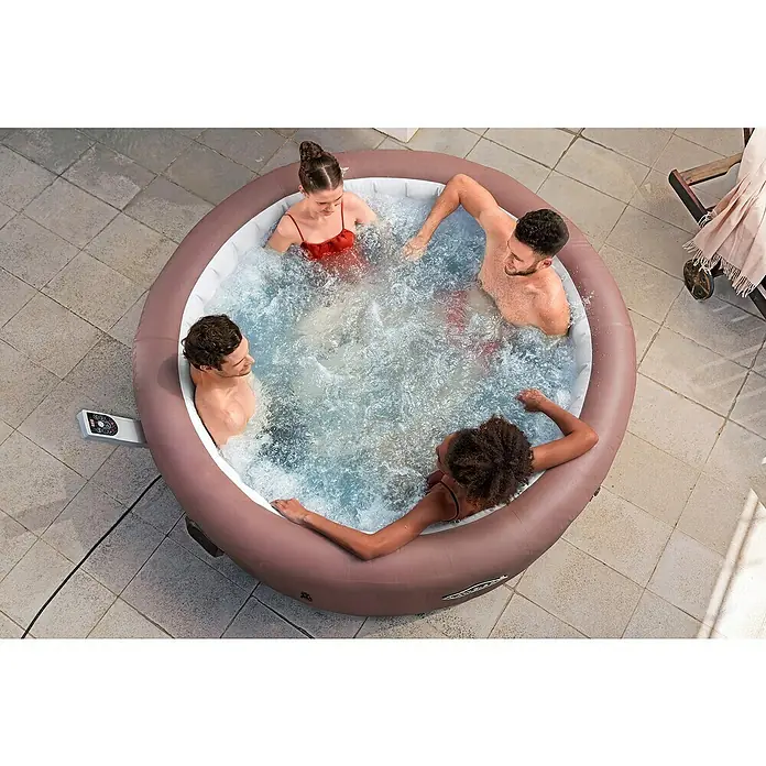 Bestway Lay-Z-Spa Mobil-Whirlpool Hawai - Ø x H: 196 x 71 cm, Terrakotta, 916 l - Genießen Sie Entspannung pur im aufblasbaren Whirlpool mit Freunden. Das aufblasbare Design ermöglicht einfachen Transport und Aufbau für sofortigen Badespaß.