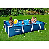 Bestway Opzetzwembad Steel Pro Set 400 (l x b x h: 400 x 211 x 81 cm, Blauw, 5.700 l) | BAUHAUS